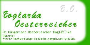 boglarka oesterreicher business card